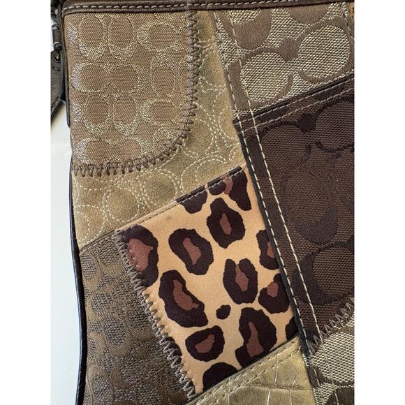 Coach Y2K Crossbody Patchwork Style Metallic Print Purse Swingpack F60849-42070 - Picture 7 of 14